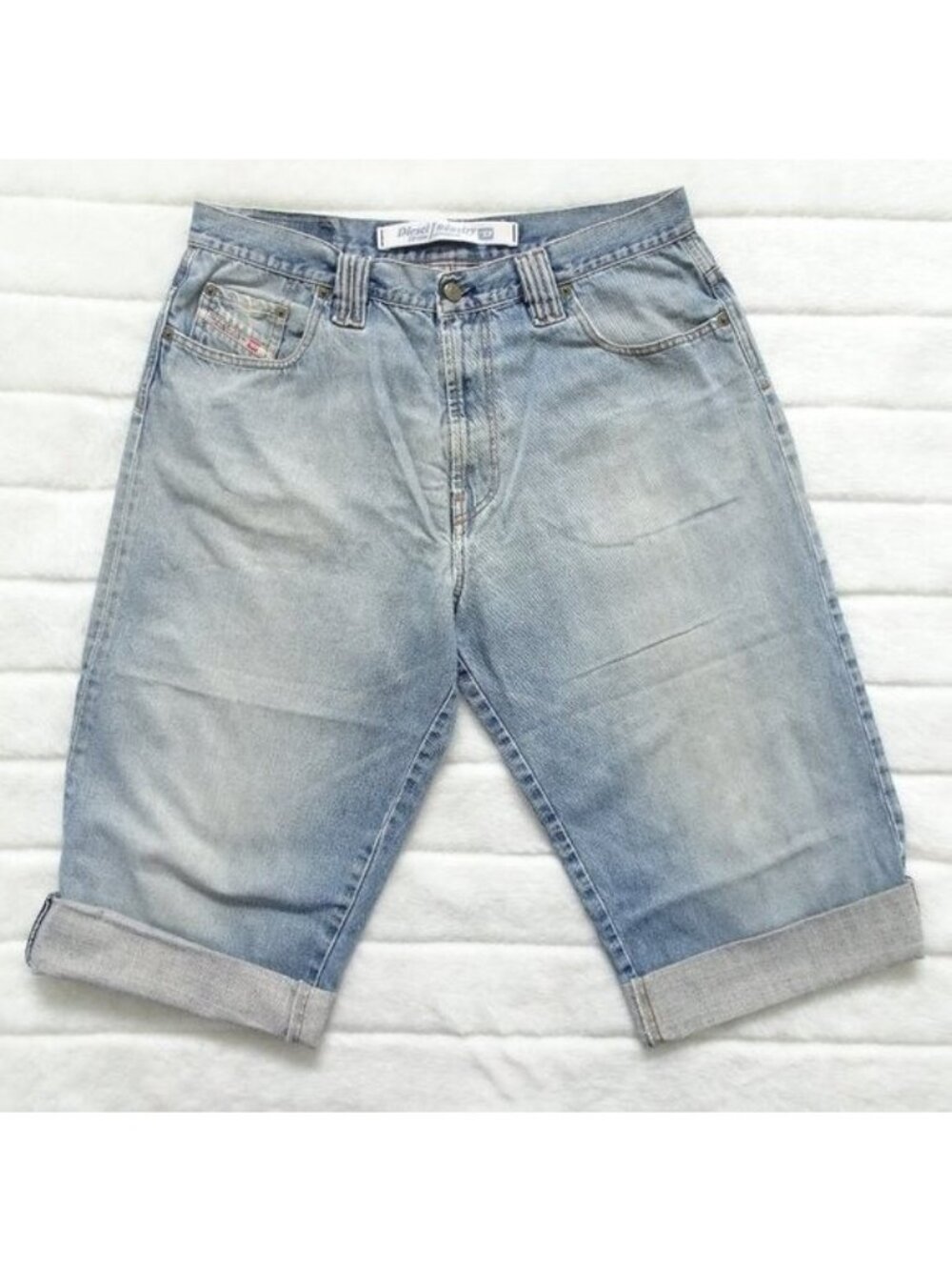 Diesel Industry Men's Long Jean Shorts Size 36 Blue